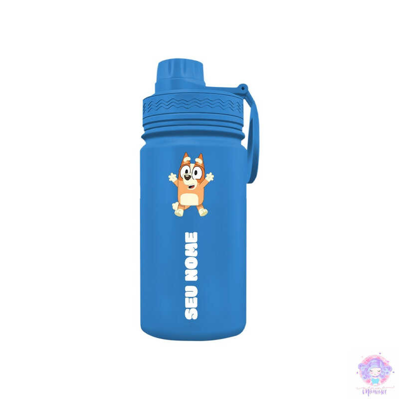 Bingo Heeler - Garrafa Térmica Fresh Com Alça Personalizada Infantil com Seu Nome 350ml 550ml 600ml