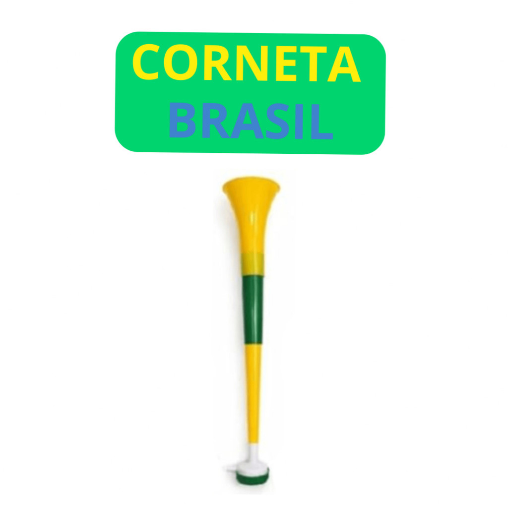 MODELO TOP - Corneta Fácil de Montar Verde e Amarela 40 cm