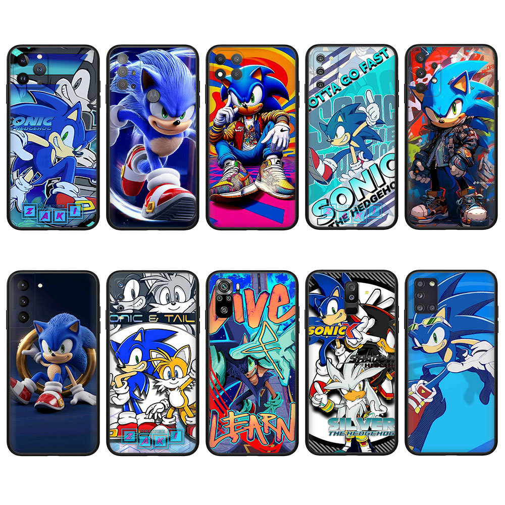 Balck Capa Macia Samsung Galaxy A10 A10S A6 A6Plus A7 A8 A8Plus A9 2018 6D8Y Sonic O Ouriço Caso De Telefone