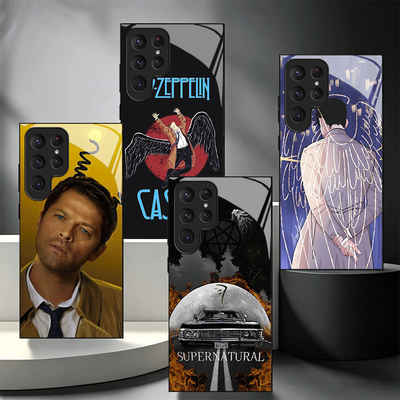 Anjo Castel Sobrenatural Vidro Caso De Telefone Para Samsung Galaxy S26 S25 S24 S23 Ultra Borda S22 S21 Plus S20 FE Capa