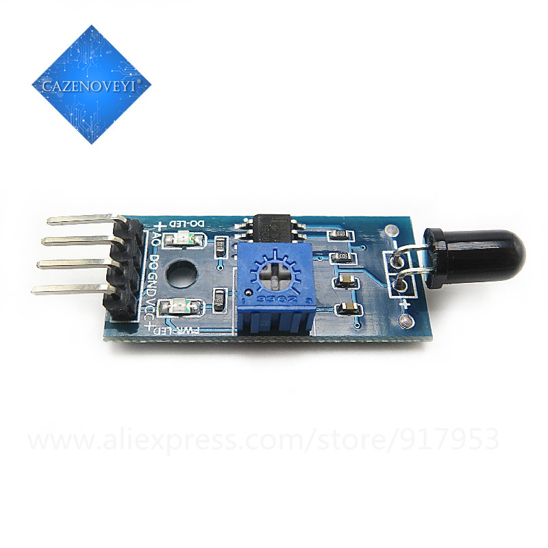 10 Peças LM393 4 Pinos IR Módulo Sensor De Detecção De Chama Detector De Incêndio Receptor Infravermelho Para Arduino Ki