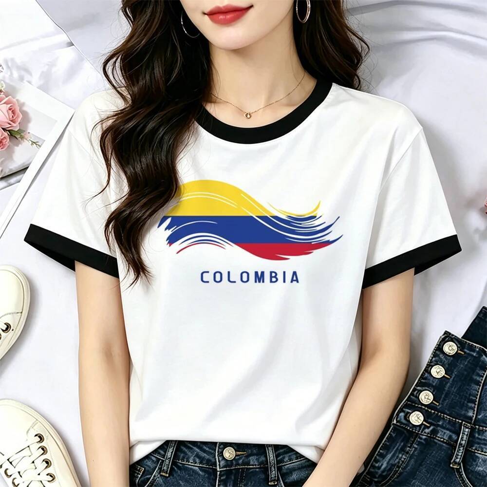Colômbia t Camisa Feminina Cena emo dollette 2000s Bonito Camiseta harajuku vintage Japão streetwear baddie