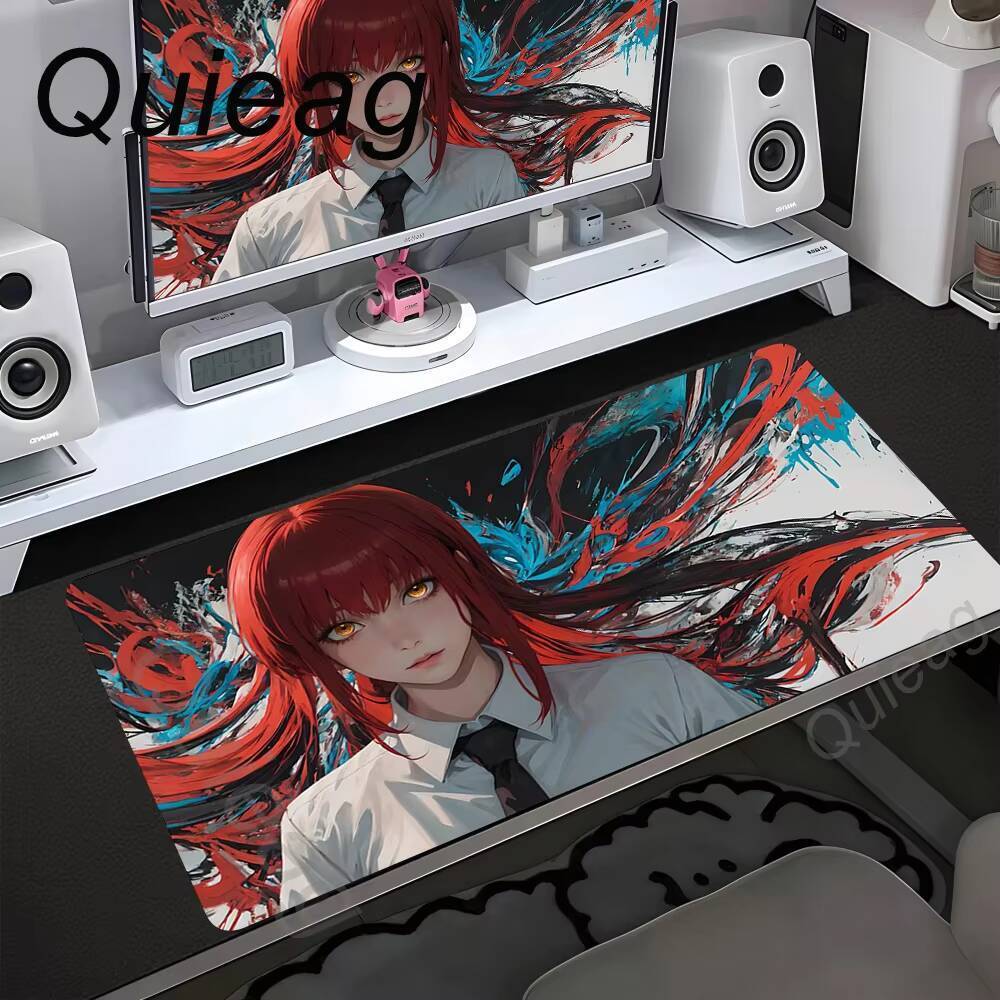 Motosserra Homem Makima Mousepad Xxl Acessórios Do Computador Gaming Mouse Pad Almofadas De Escritório Pc Estendido Tape