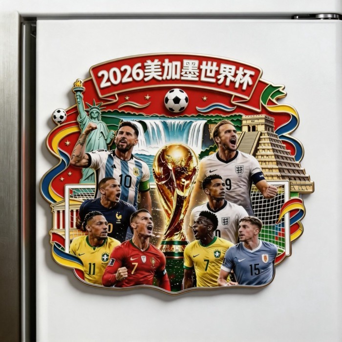 2026 Eua-Canada-México Copa Do Mundo Temático Acrílico Imã De Geladeira Decoração Periférica Guloseimas Criativas Lembra