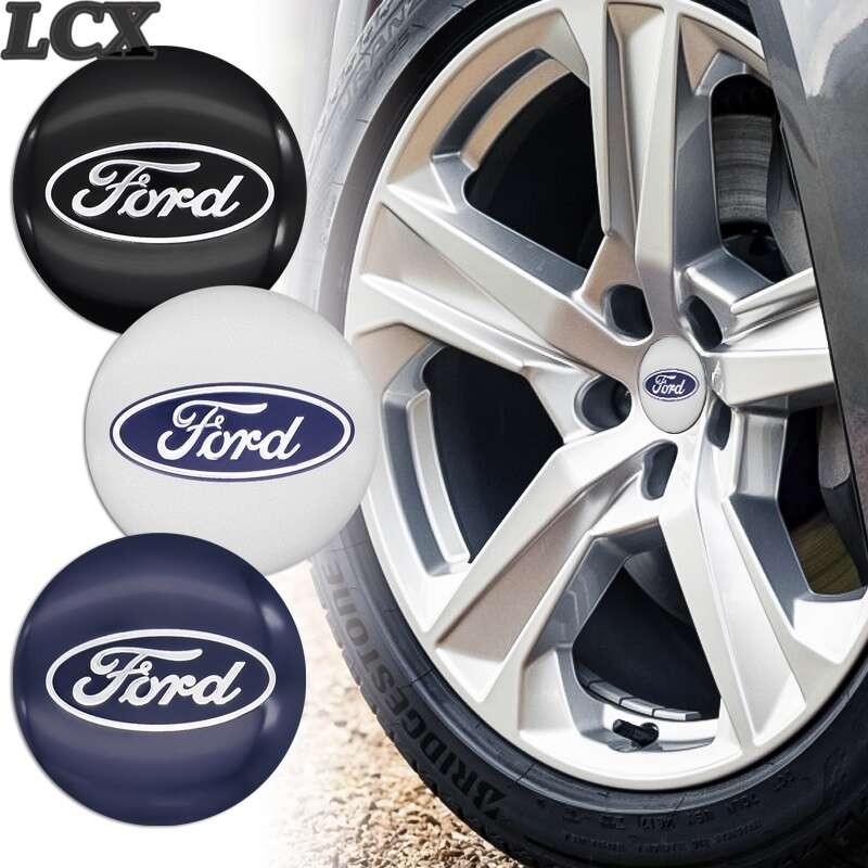 PuraAutoRepair LCX 56mm 4pcs Cubo Central Do Pneu De Carro Tampa De Aro Modificada Decalques Adesivos 3D Para Ford MK Fi