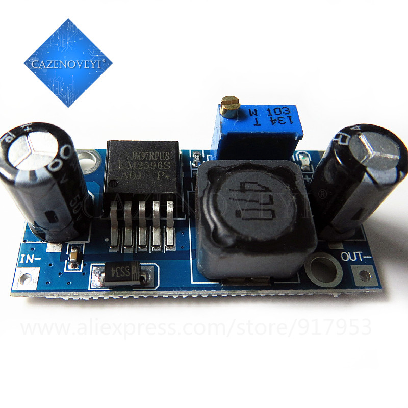 1 Peça Módulo De Fonte De Alimentação step-down LM2596s DC-3A Ajustável LM2596 Regulador De Tensão 24V 12V 5V 3V