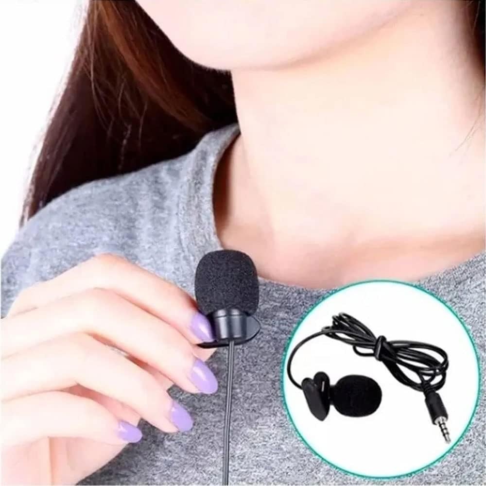 Microfone Lapela Profissional Com Áudio Limpo Para Vídeos e Gravações