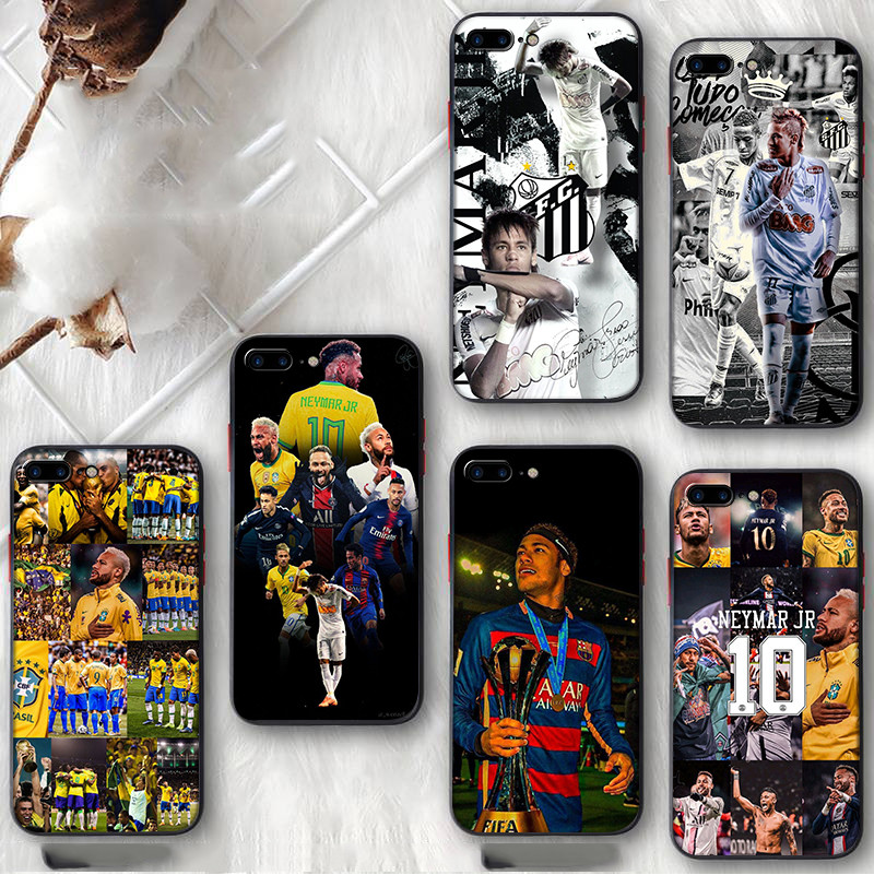 Capa De Telefone Preta Macia Para iPhone 7 8 Plus neymar jr caseg