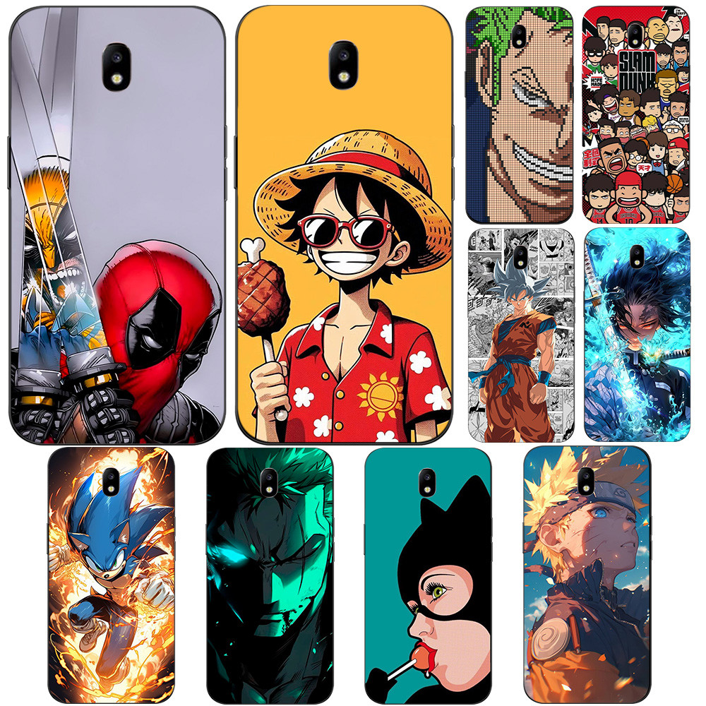 Capa Para Samsung Galaxy J5 J3 J7 2017 J330 J530 J730 Traseira De Telefone Silicone Macio Preto Tpu design Inacreditável