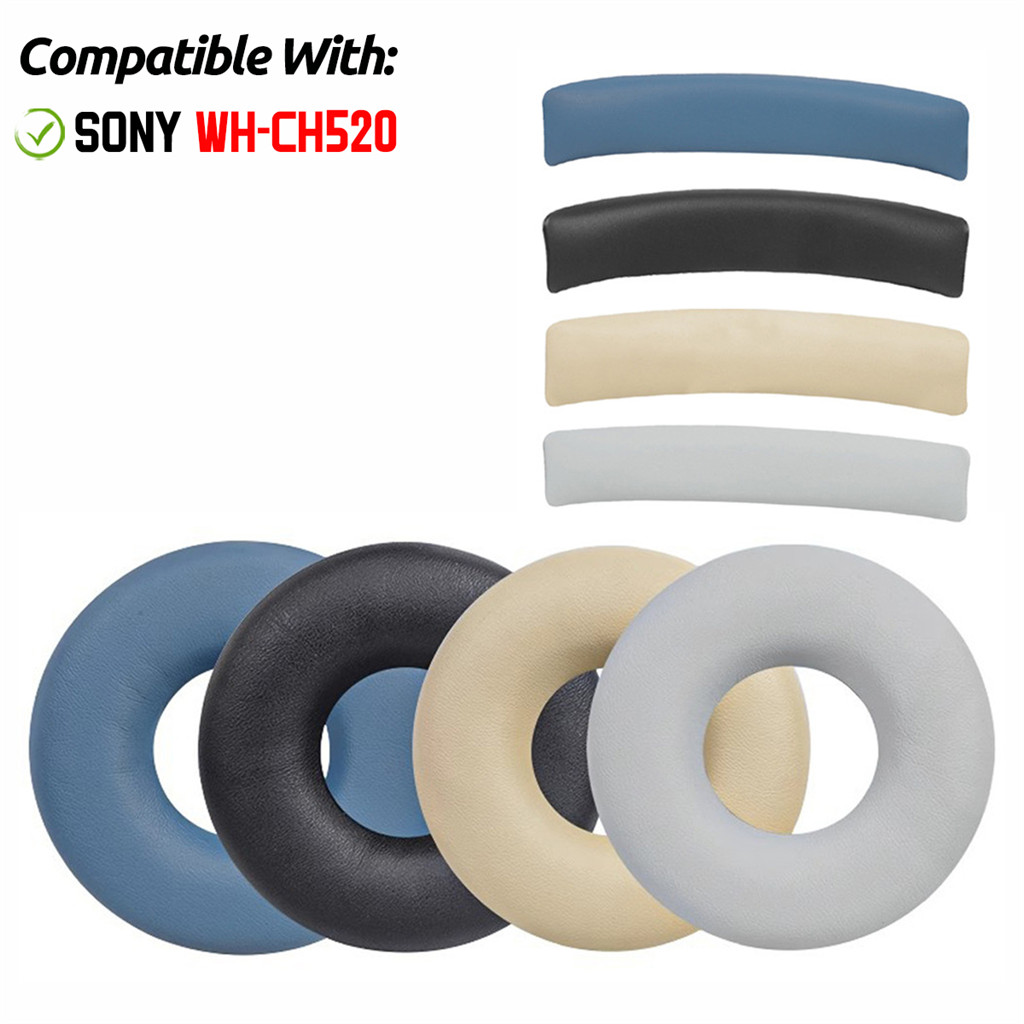 Para Sony WH-CH520 CH520 Fone De Ouvido Sem Fio Earpads Bandana Cabeça Banda Feixe Almofada Esponja Earmuffs Substituiçã