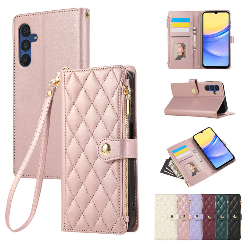 Samsung Galaxy A12 A32 A54 A72 A42 A05 A05S A52 A52S A21S A32 A22 A71 A51 5G 4G Caso Carteira Luxo Brilhante Fivela Cour