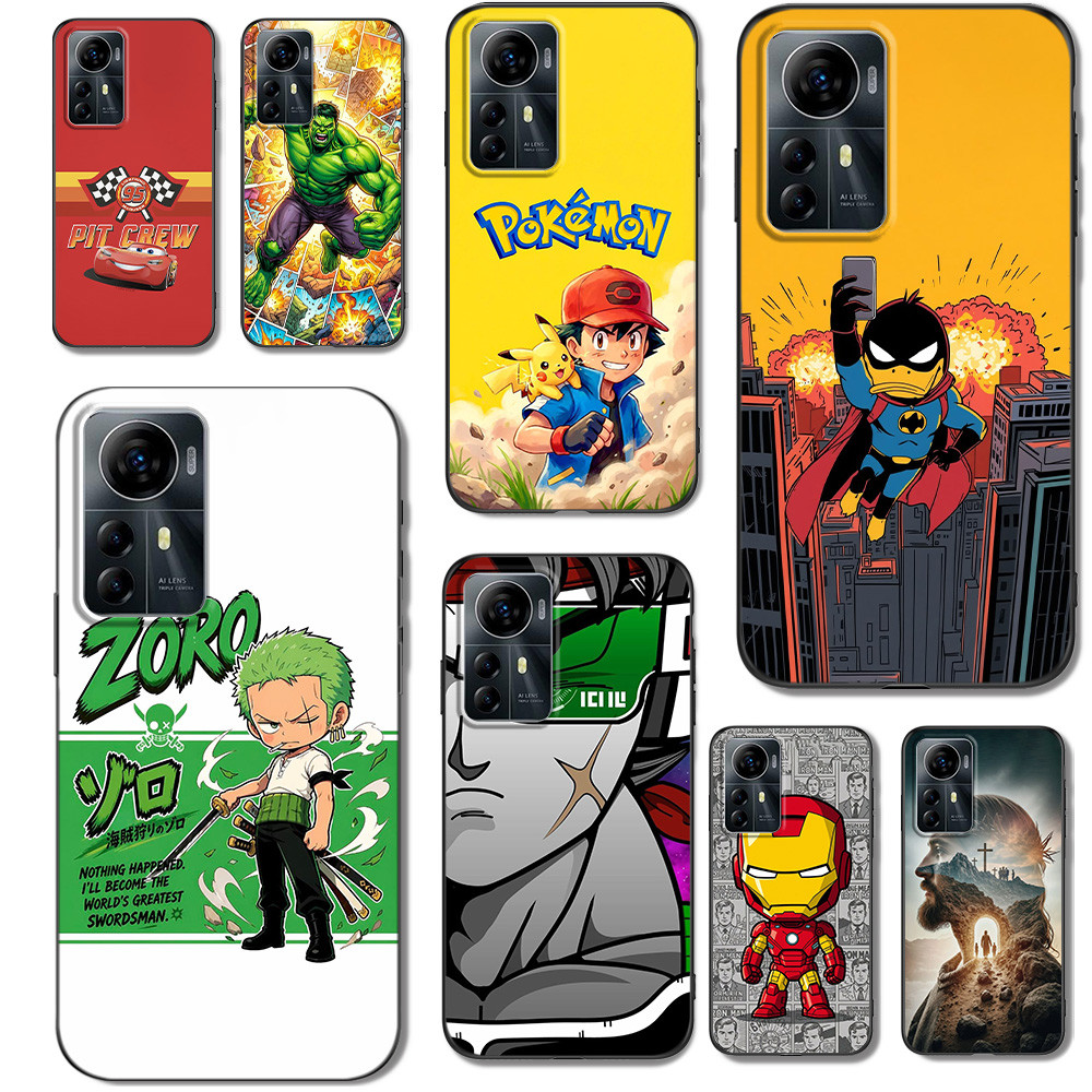 Capa Para ZTE Blade V41 SMART Traseira De Telefone Protetora De Silicone Macio Preto Tpu Jesus Batman Zoro Anime