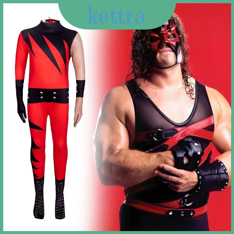 Wwe Kane Costume Kids Cosplay Macacão Com Máscara Para Festa De Halloween