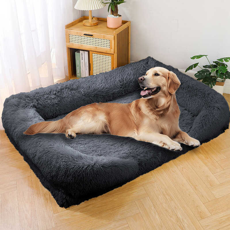 Tapete para gaiola de cachorro, camada dupla, espessada, lavável à máquina, canil, à prova de umidade, quatro estações, 