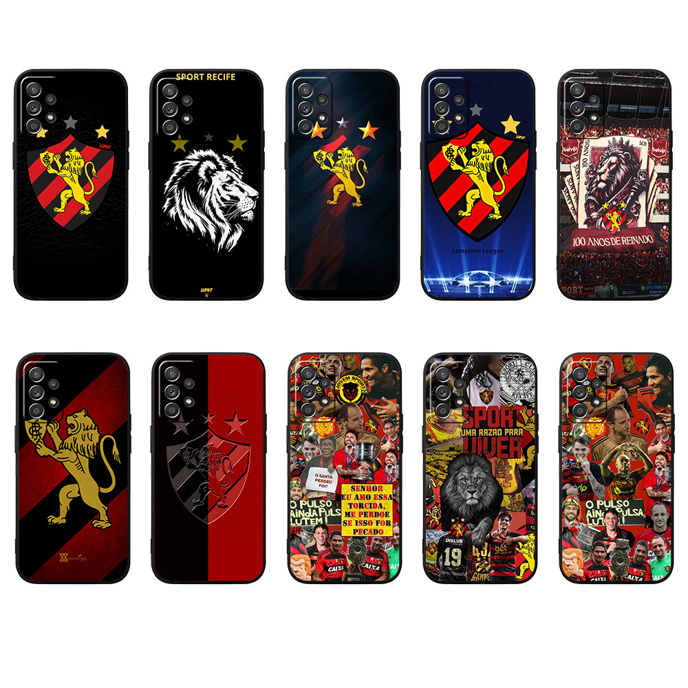 Capa De Telefone Preta Macia Para Samsung Galaxy A52 A52S A23 5G A13 4G A33 A53 A72 A73 A32 Sport Club do Recife Embalag