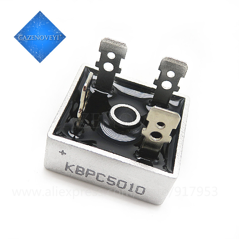 2 Peças KBPC5010 50 A Ponte Retificadora 1000V 50Amp Caixa De Metal Para Dissipação De Calor Máxima 1000V 2.8cm De Diodo