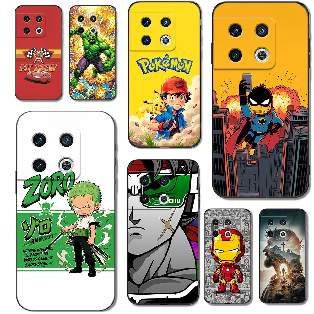 Capa Para oneplus 10 PRO De Telefone Protetora De Silicone Macio Preto Tpu Jesus Batman Zoro Anime