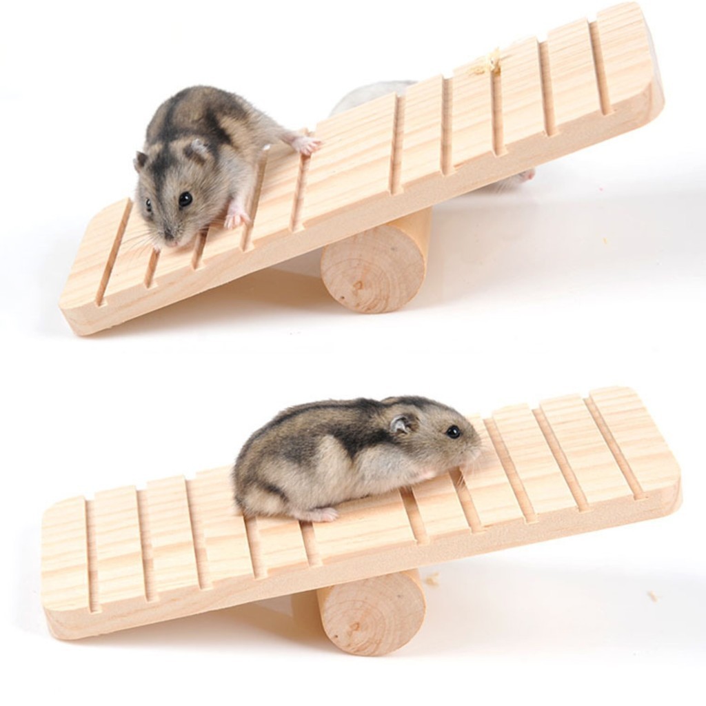 1 unidade de brinquedo esportivo de madeira para hamster, acessórios para gaiola de hamster, brinquedo original de madei