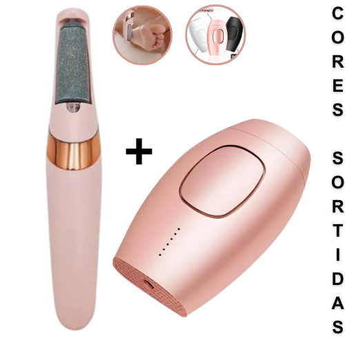 Kit Beleza Spa Lixador de Pé Elétrico + Depilador Laser IPL