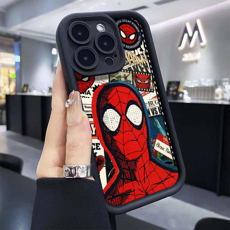 Capinha de Celular Homem-Aranha iPhone 13 15 11 12 14 16 17 Pro Max Plus XR XS Premium Proteção Anti Impacto Promoção