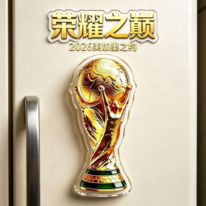 2026 Eua-Canada-México Copa Do Mundo Imã De Geladeira Top Of Glory Campeão Comemorativo Adesivo De Sucção Co-branded Lux