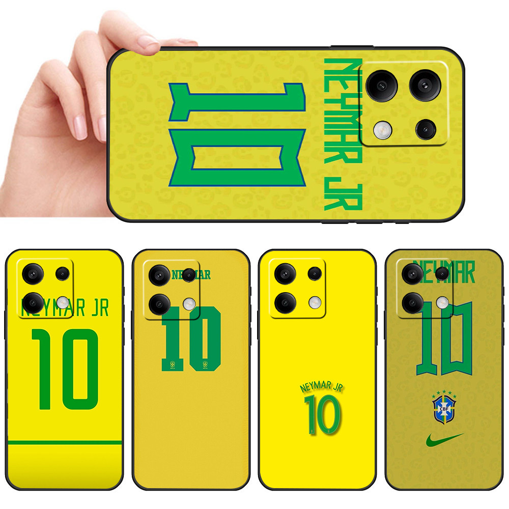 Capa de Telefone Preta Macia Para Xiaomi Redmi Note 12 13 PRO Plus 12 sped 12 Turbo Arte número de camisa esportiva Prot