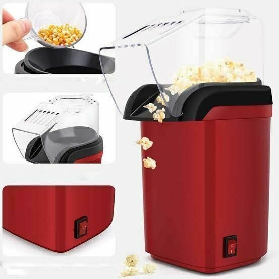 Mini Joy Pipoqueira Elétrica Pipoca de Cinema A Vapor Sem Óleo Vermelha 1200W