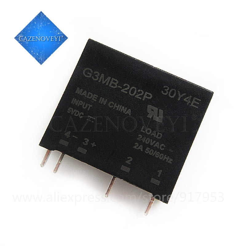 Relé De Estado Sólido De 10 Peças G3MB-202PL DC-AC PCB SSR Em 12V 5V Out 240V 2A Chip IC