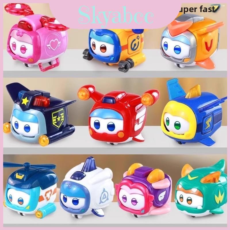 Modelos De Animais De Estimação Animados Lets Go Super Wings Com Expressões Coloridas E Brilho Para Brincar