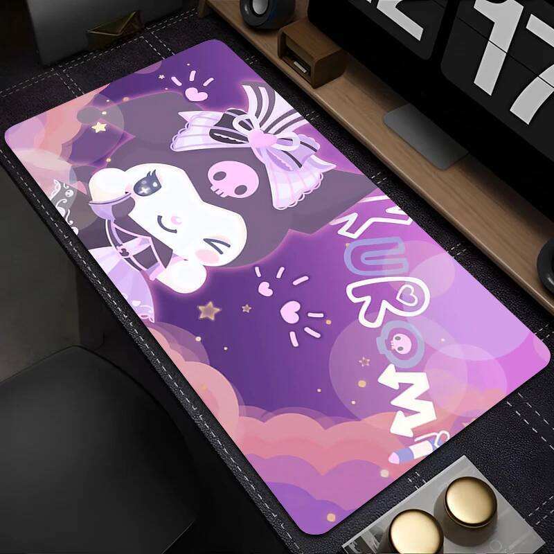 Acessórios De Jogos Mouse Pad Gamer Gabinete Mousepad Anime Suporte Portátil Roxo K-kuromi Teclado Acessório De Escritór