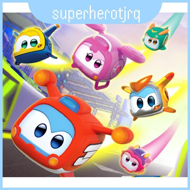 Figuras De Robô Temática Lets Go Super Wings Com Montagem Diy E Efeitos De Luz Para Presente
