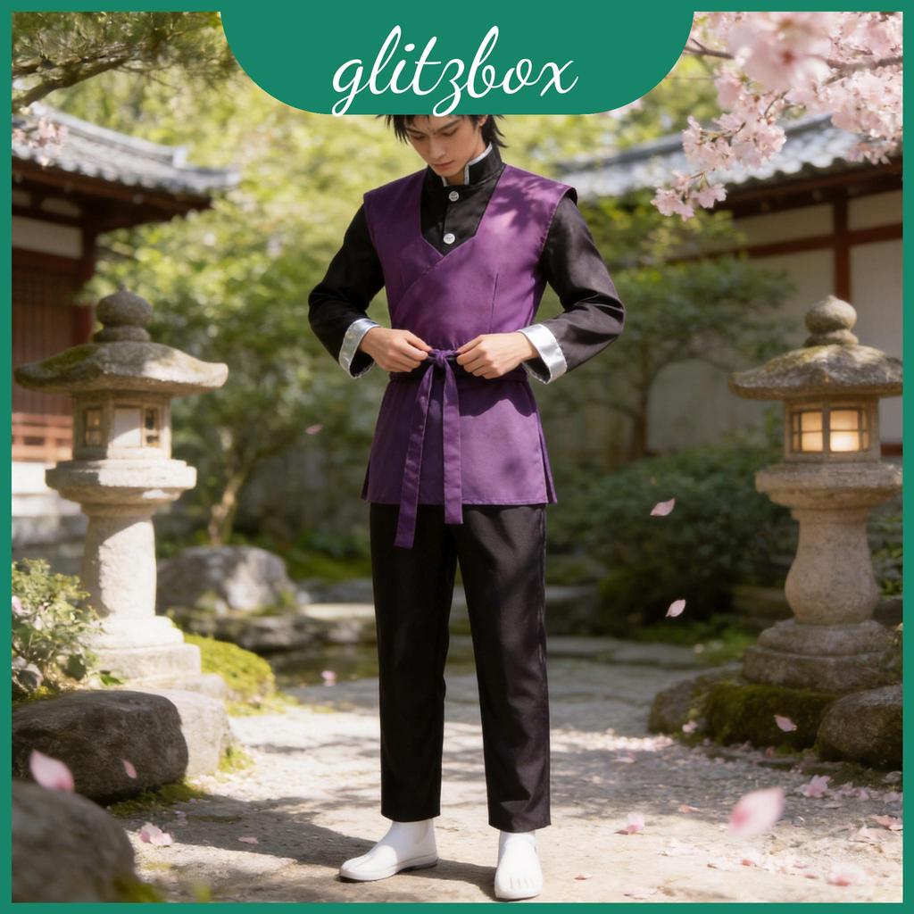 Roupa De Cosplay Demon Slayer Shinazugawa Genya Com Elementos Tribais Para Eventos E Festivais De Anime