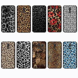 Capa De Telefone Preta Macia E Elegante Para Samsung Galaxy J8 2018 Pele De Leopardo