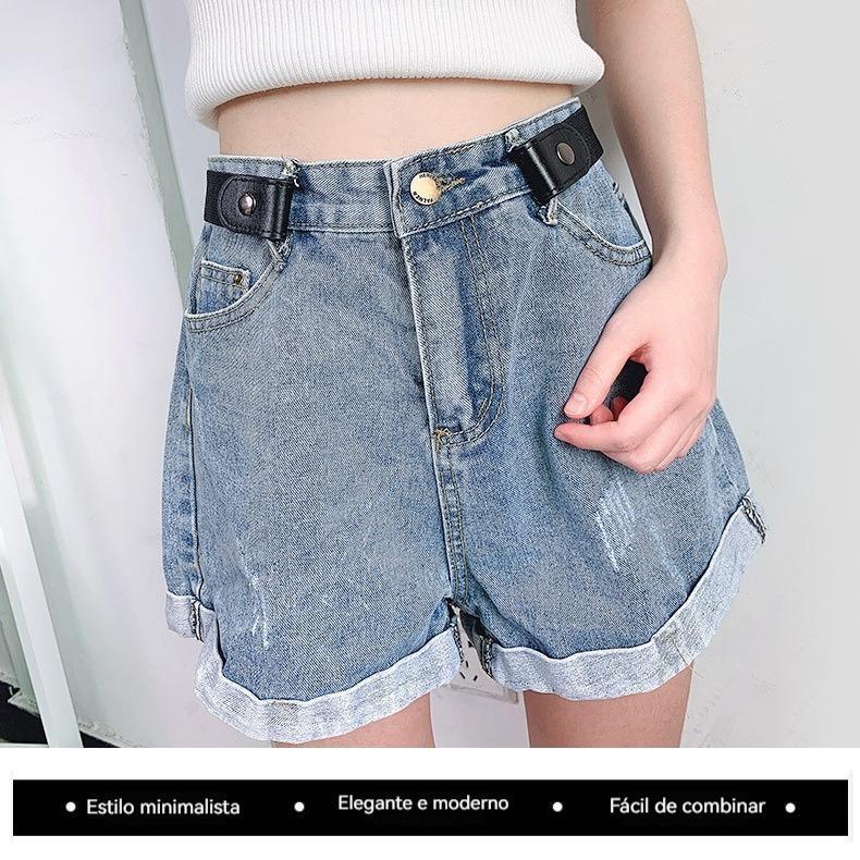 Cinto Elástico Invisível Sem Fivela para Calças, Jeans e Saias – Ajuste Confortável