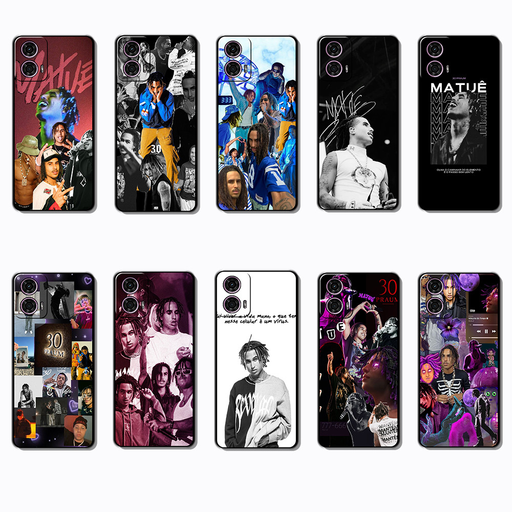 Capa De Telefone Preta Macia E Elegante Para Motorola Moto G24 G34 G85 G45 S50NE