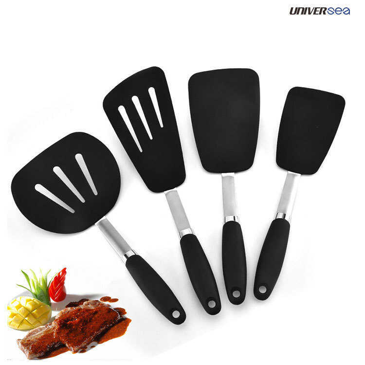 Utensílios de cozinha de Silicone conjunto de quatro peças espátula antiaderente resistente a altas temperaturas espátul