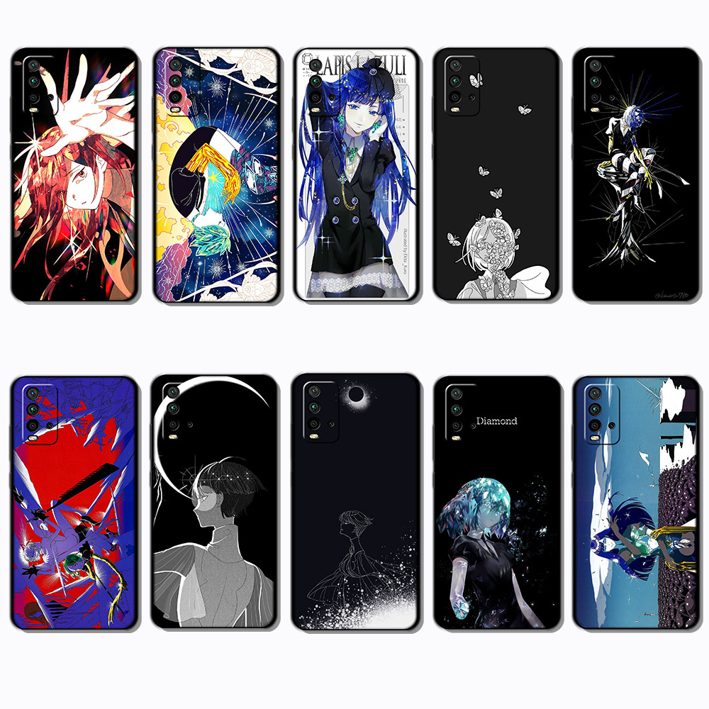 Capa De Telefone Preta Macia E Elegante Para Xiaomi Redmi 9T Land of the Lustrous caseg