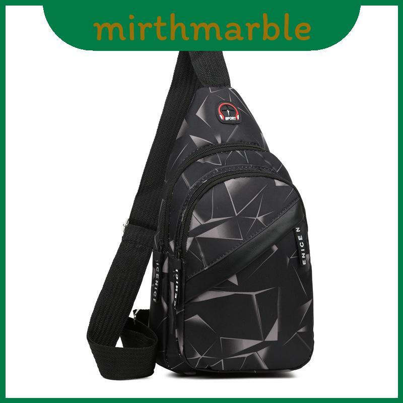 Crossbody Masculino Bolsa Com Padrão Geométrico E Material Resistente À Água Para Esportes De Lazer
