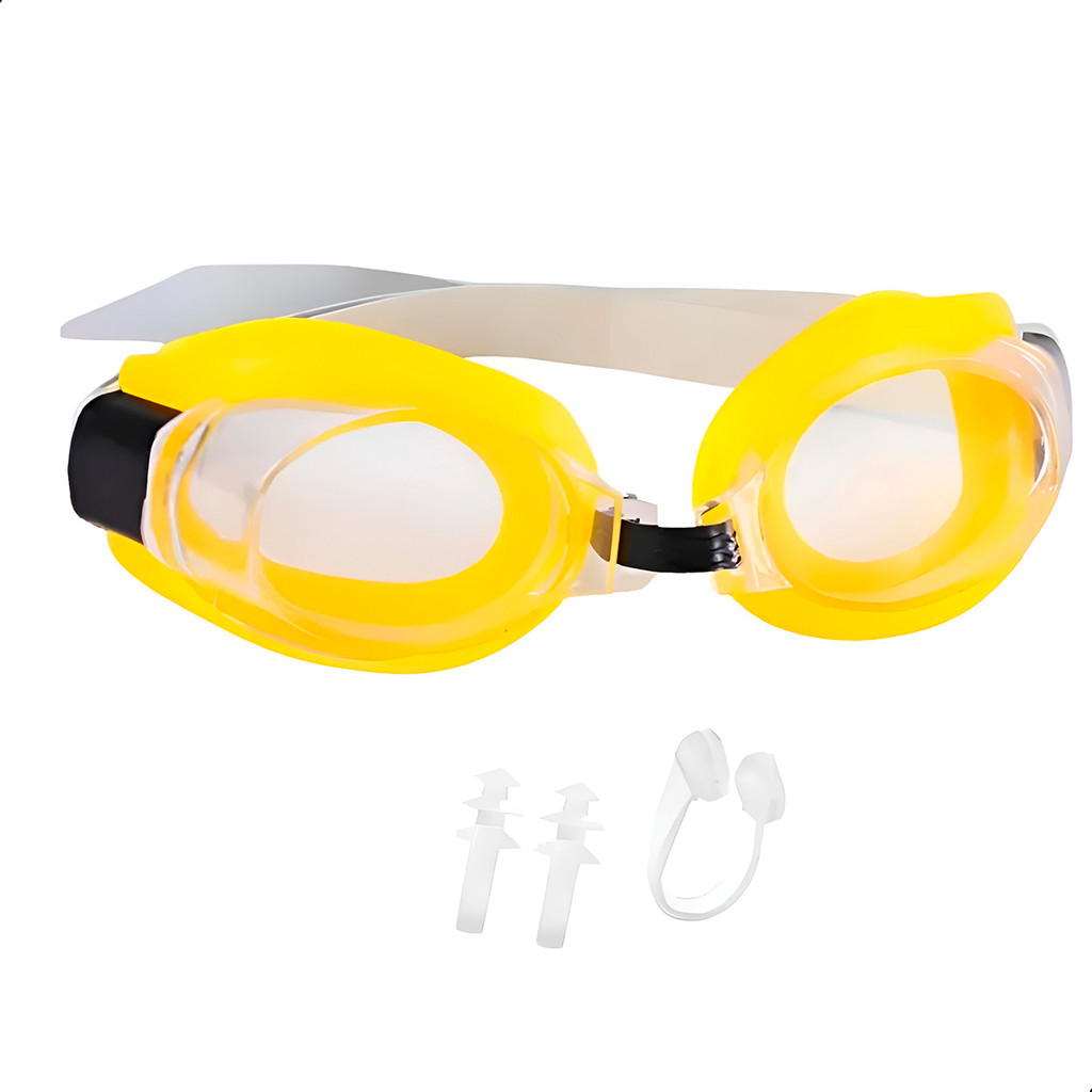 JS Kit Óculos Protetor Auricular Nariz Natação Piscina