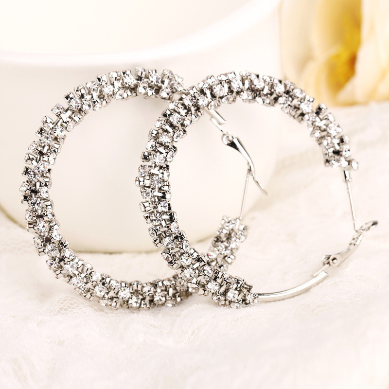 R RUBY * Brincos Estilo Coreano Brincos Moda Feminina Brincos Simples Brincos de Diamante E006