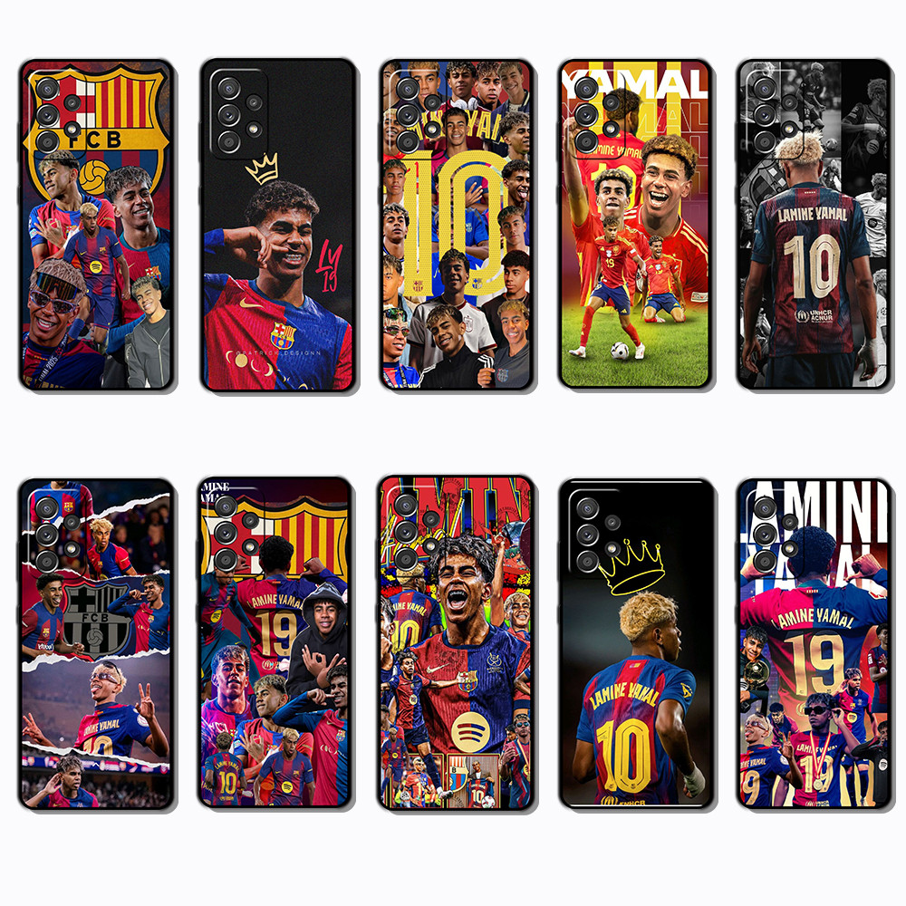 Capa De Telefone Preta Macia E Elegante Para Samsung Galaxy A13 A23 A32 A33 A52 A53 A72 A73 Lamina Yamal caseg