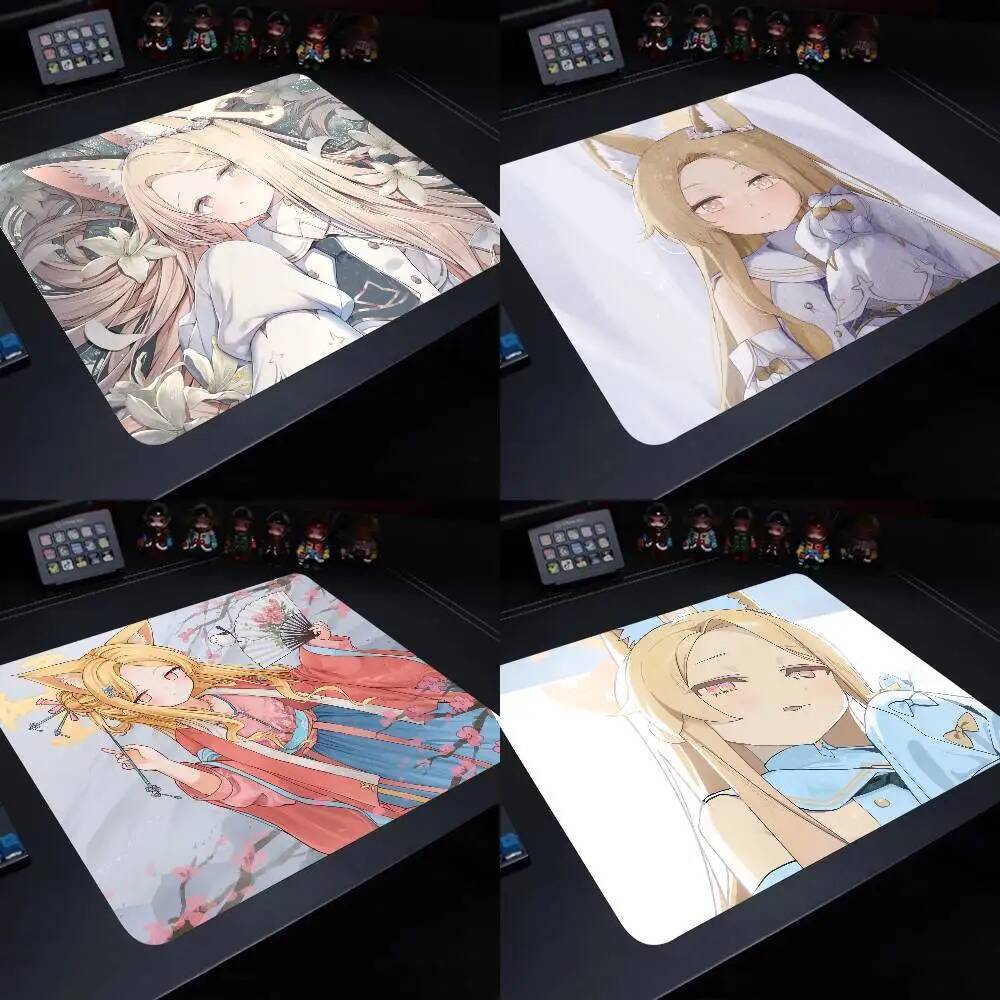 Yurizo Seia Azul Arquivo Jogo Mouse Pad 22X18 Quadrado Acessórios Do Computador Tapetes De Mesa De Escritório Borracha A