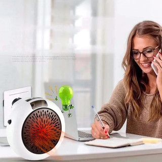 Mini Aquecedor Elétrico Portátil de Tomada para Parede | Aquecedor Compacto e Econômico para Quartos e Escritórios
