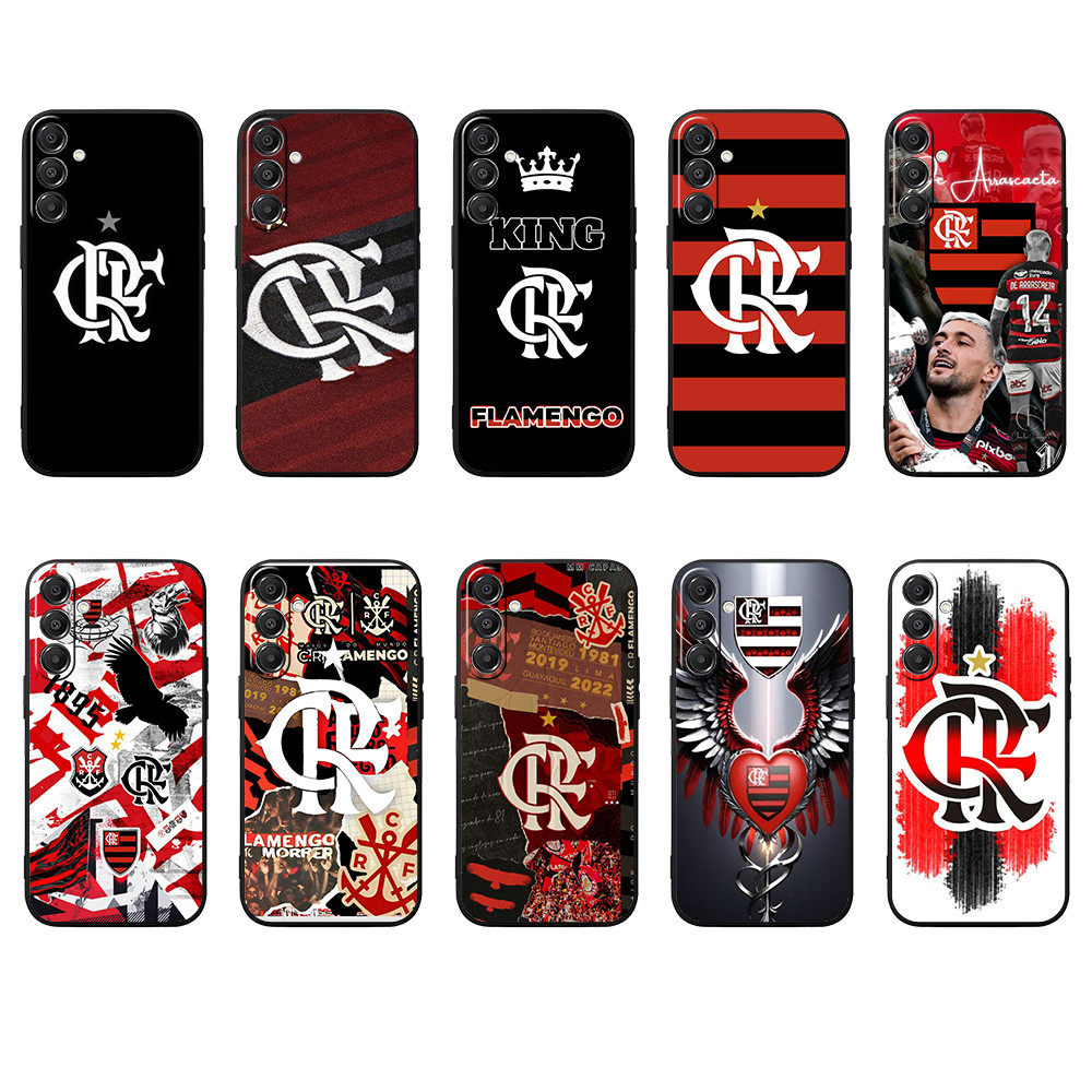 Samsung A55 A35 A24 A25 161mm A15 A05 A05S M55 M15 M35 4G 5G Flamengo Capa De Telefone TPU Preta Macia