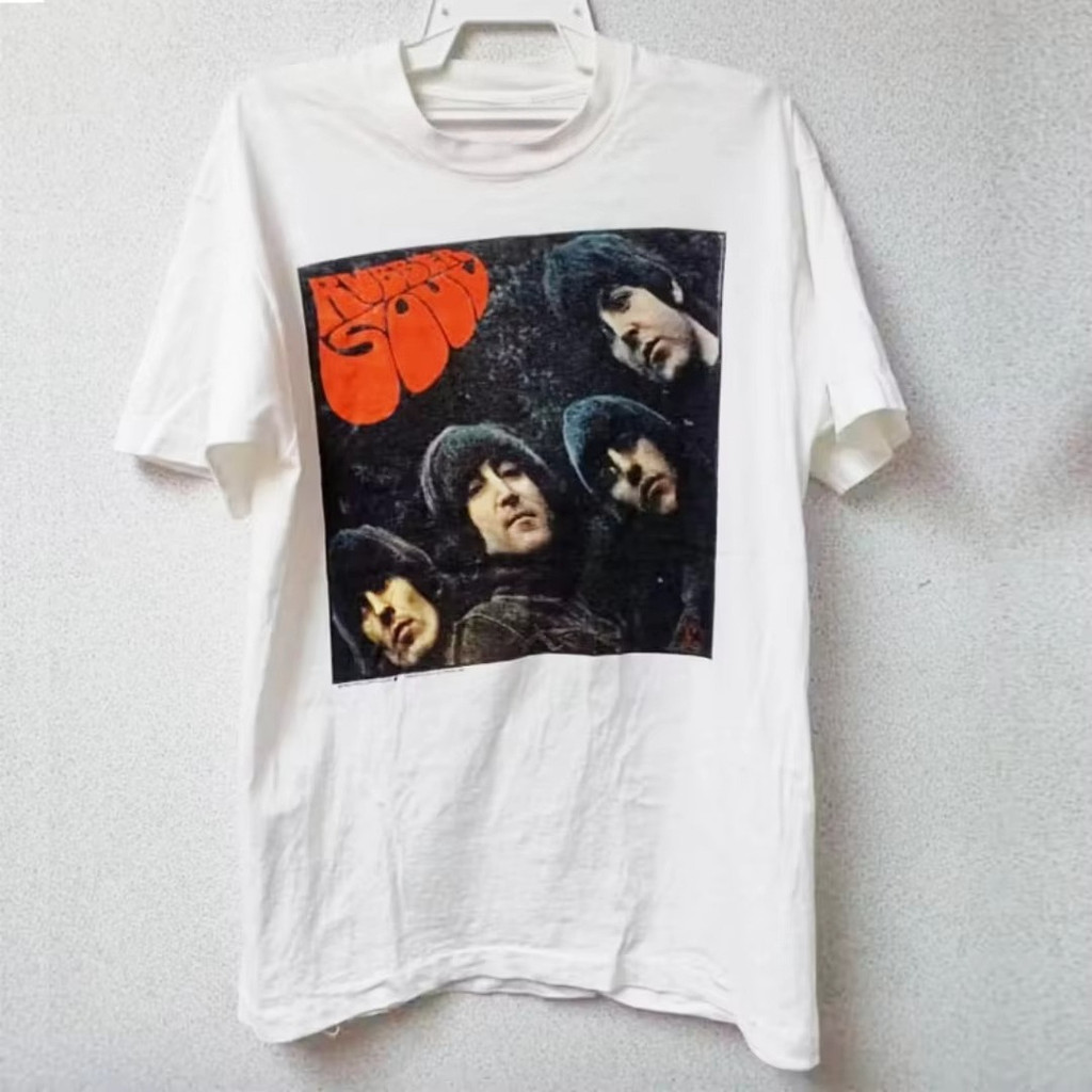 The Beatles Vintage Rock American Retro Camiseta Primavera Moda Esportes Puro Algodão Masculina Roupas Infantis Tee Y2k 