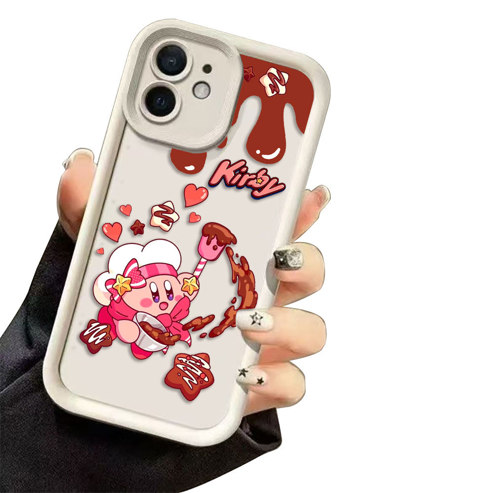 Capa De Telefone Kirby Com Estrelas Fofas Para Samsung Galaxy A13 A14 A15 A16 A17 A22 A23 A24 A25 A26 A32 A33 A34 A35 A5