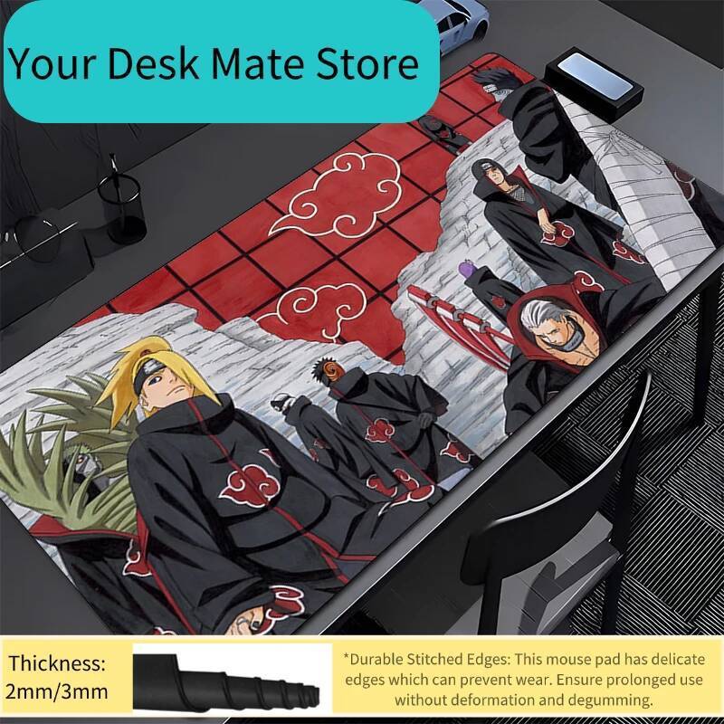 Mouse Pad De Escritório Akatsuki PC Tapete De Mesa Gamer Computador Teclado Acessórios De Jogos Borracha xxl Mousepad