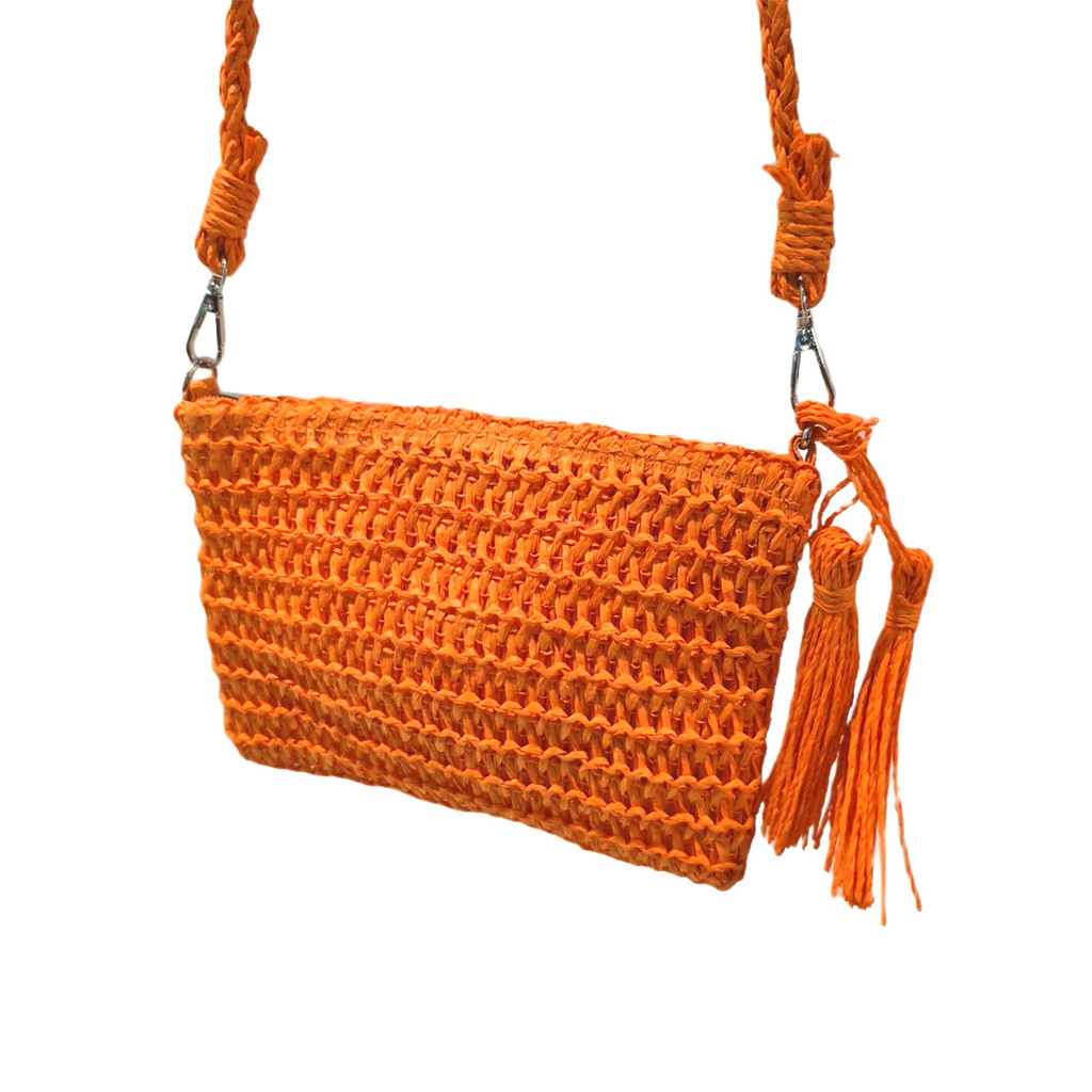 shop mix Bolsa Artesanal Lateral Transversal Casual Praia Festa Cor:L