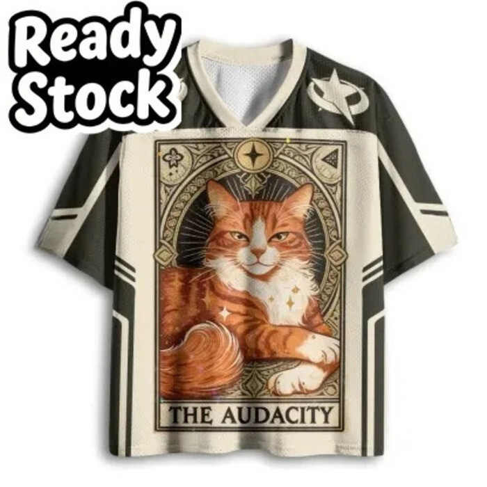 2026 Verão Moda Nova Gótico Punk Diversão Coragem Gato 3D Impresso Camiseta Rua Harajuku Lazer Esportes Solto Com Decote