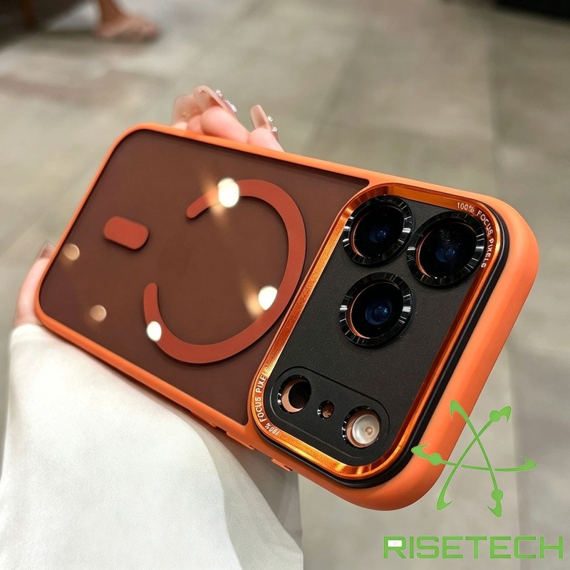 Capa Magnética Acrílico Mate Compatível Magsafe Carregamento Sem Fio for iPhone 11 12 13 14 15 16 Pro Max Plus